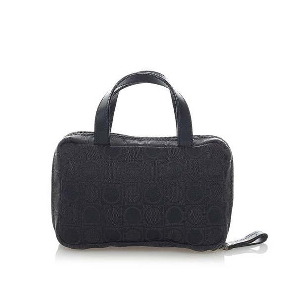 Authentic Salvatore Ferragamo Gancini Canvas Cosmetic Bag - Picture 3 of 8